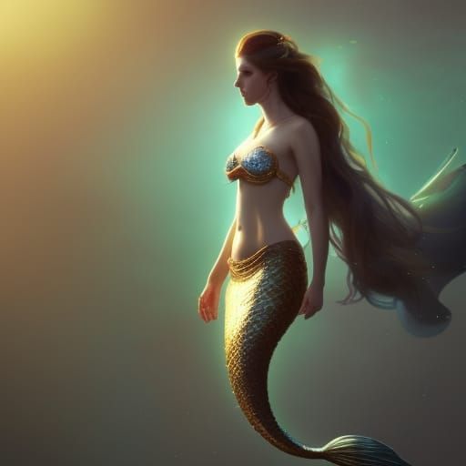 Anna Kendrick as Mermaid Wizard, Digital Art