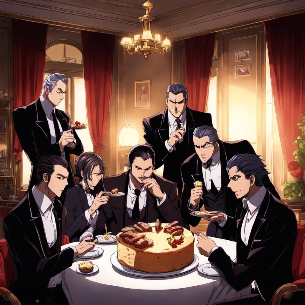 Mafia Family Cheesecake Feast: Anime Style