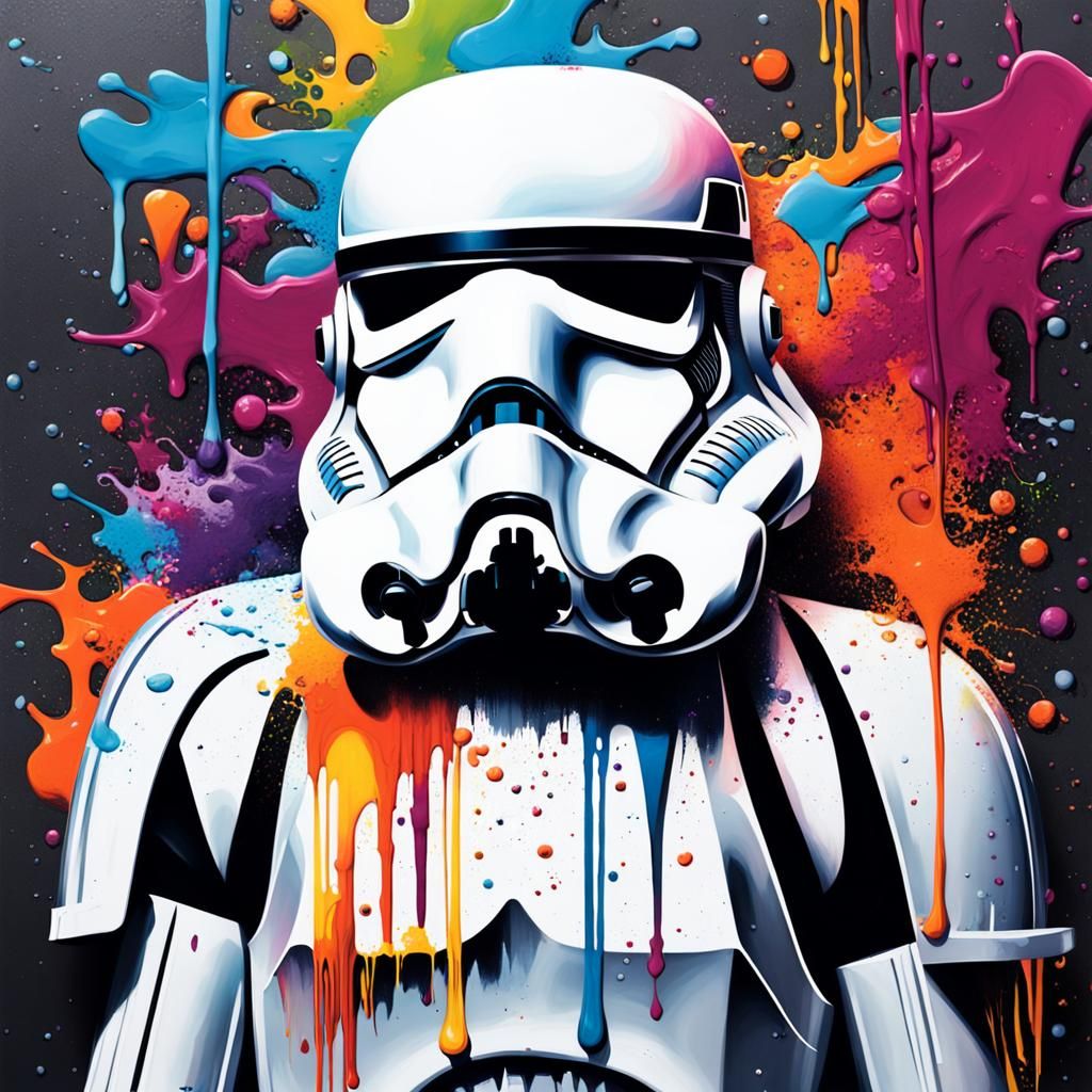 Stormtrooper Graffiti Art in Street Style