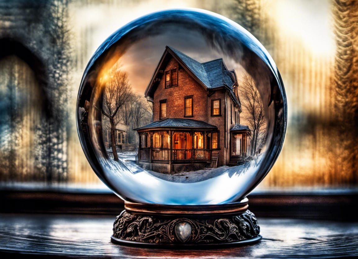 Crystal Ball Displaying Humanity's Love in High Definition