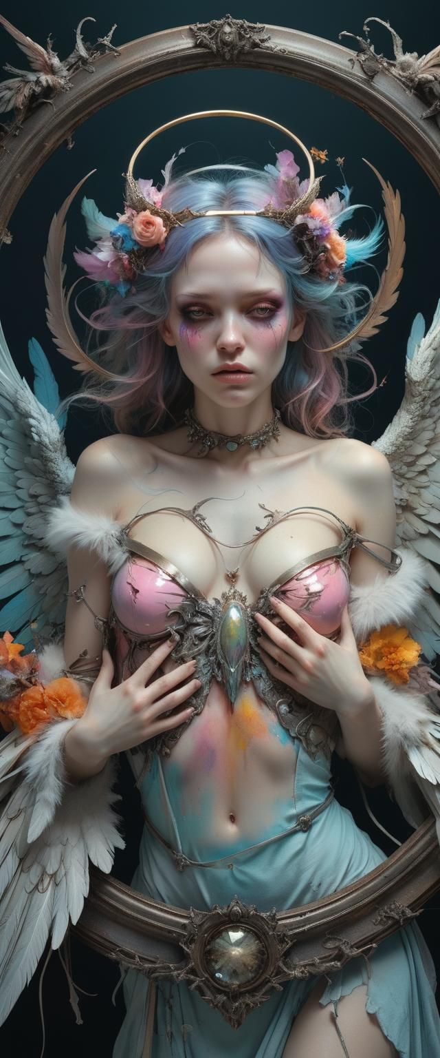 Hyperreal soft pastel photography,  "Vividly enchanting fall...