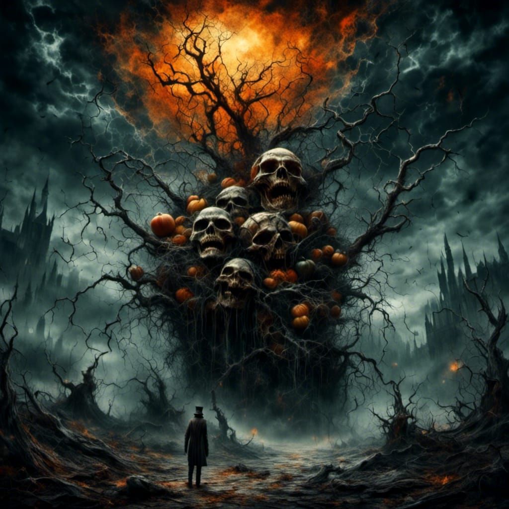 Carnivorous Cantaloupe in Hyperrealistic Horror Style