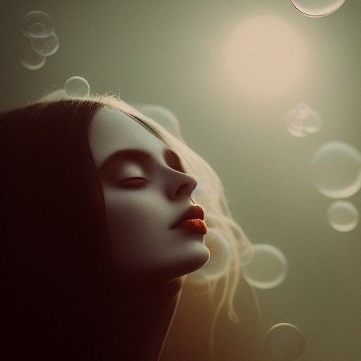 Beautiful Pale Woman in Bubble Goth Style