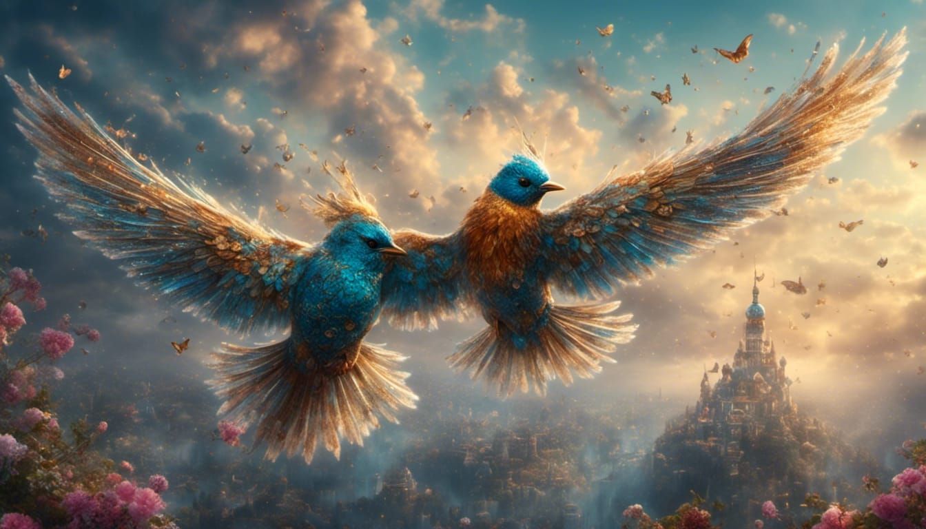 Bird in Flight: Ethereal Fantasy in Hyperreal Detail