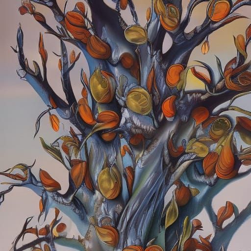 Snugglepot and Cuddlepie Surrealist Illustration