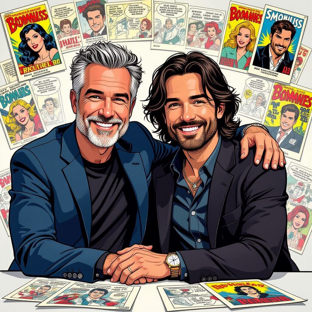 Comic Book Caricature Art in Brooks and Mumford Style