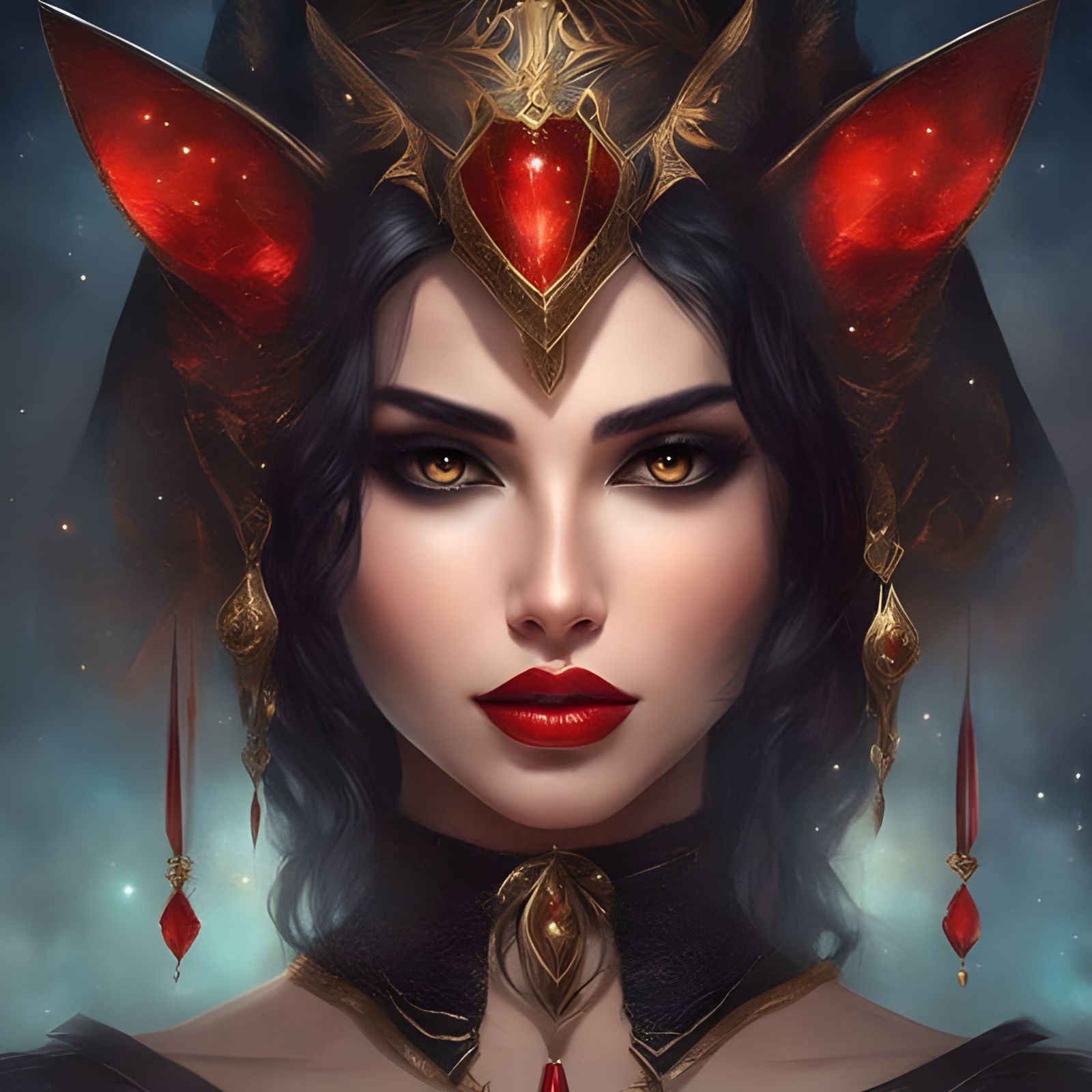 Futuristic Middle Eastern Beauty in Gothic Style