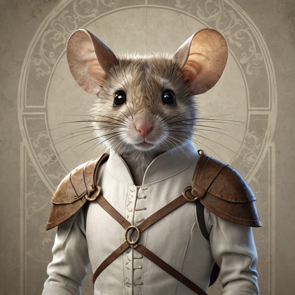 Mice in Whimsical Watercolor Style