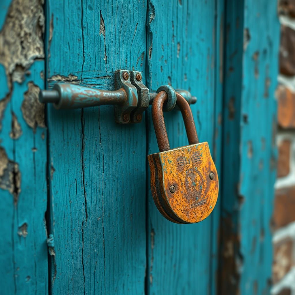 Weathered Wooden Door in Muted Earthy Tones