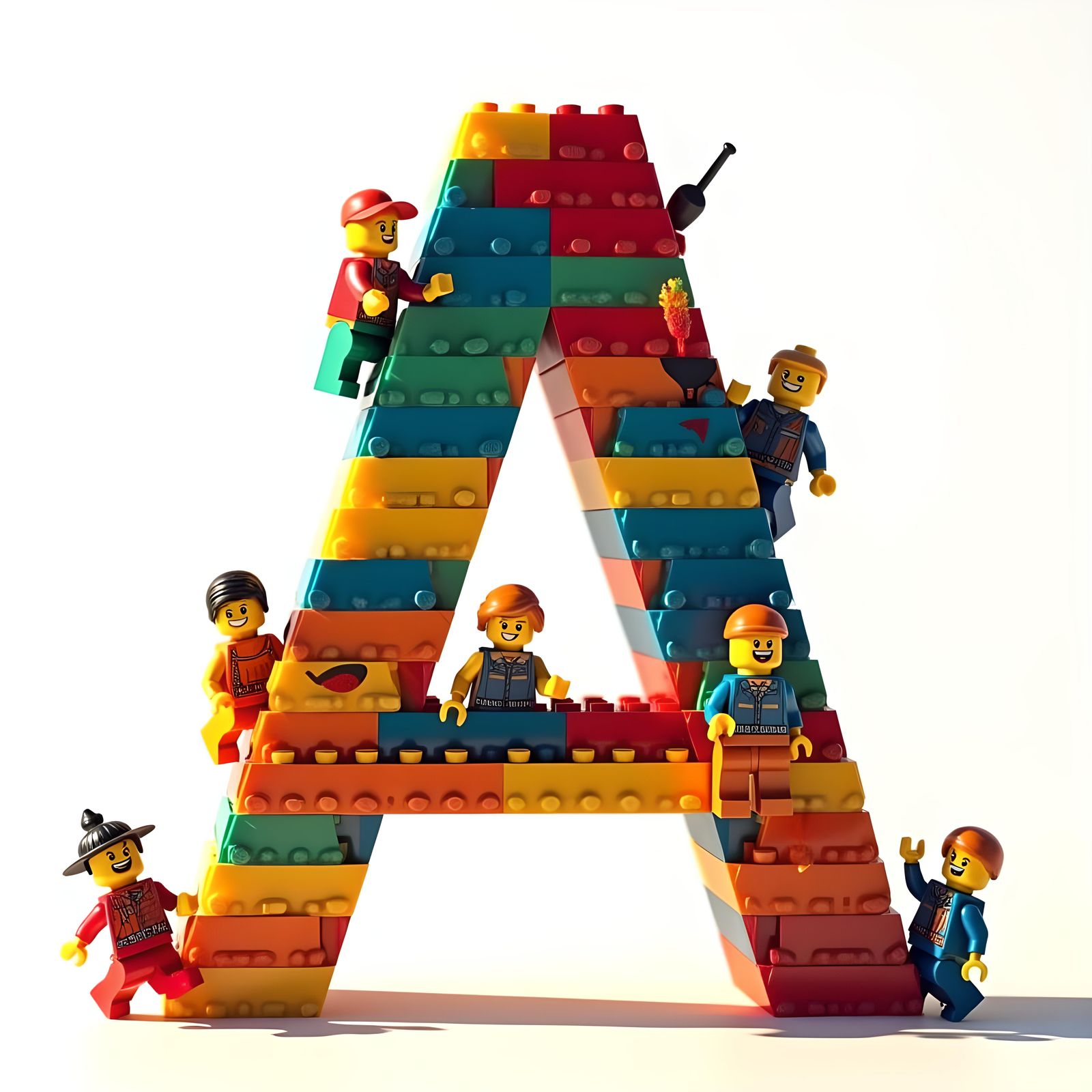 Lego Letter A with Minifigure Play