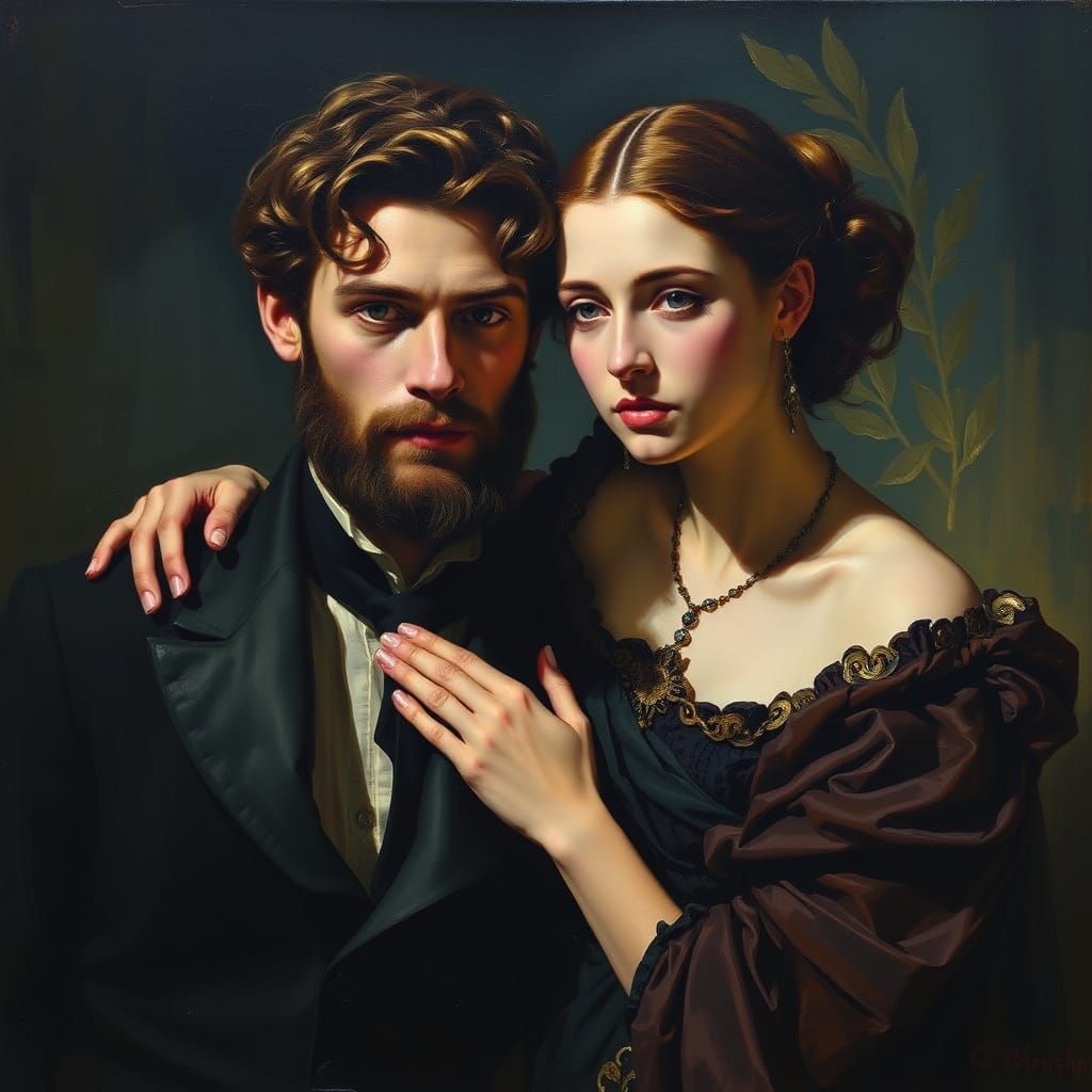 Ethereal Tristan and Isolde in Soft Focus Oil Painting