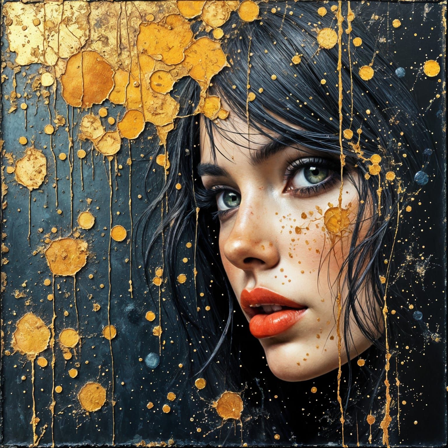 Resilience: A Hyperrealistic Splash Art Portrait