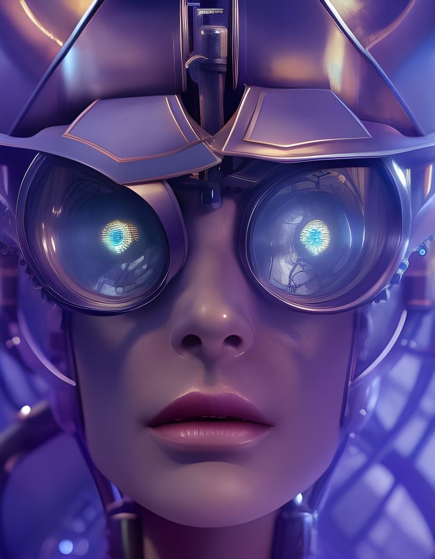 Rusted Dandelion Robot in Cyberpunk Style