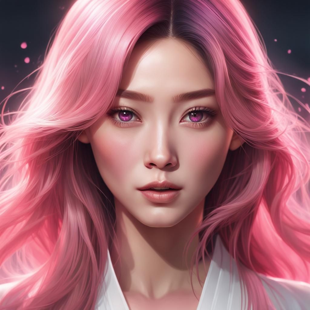 Clara Lee Portrait with Magical Pink Eyes