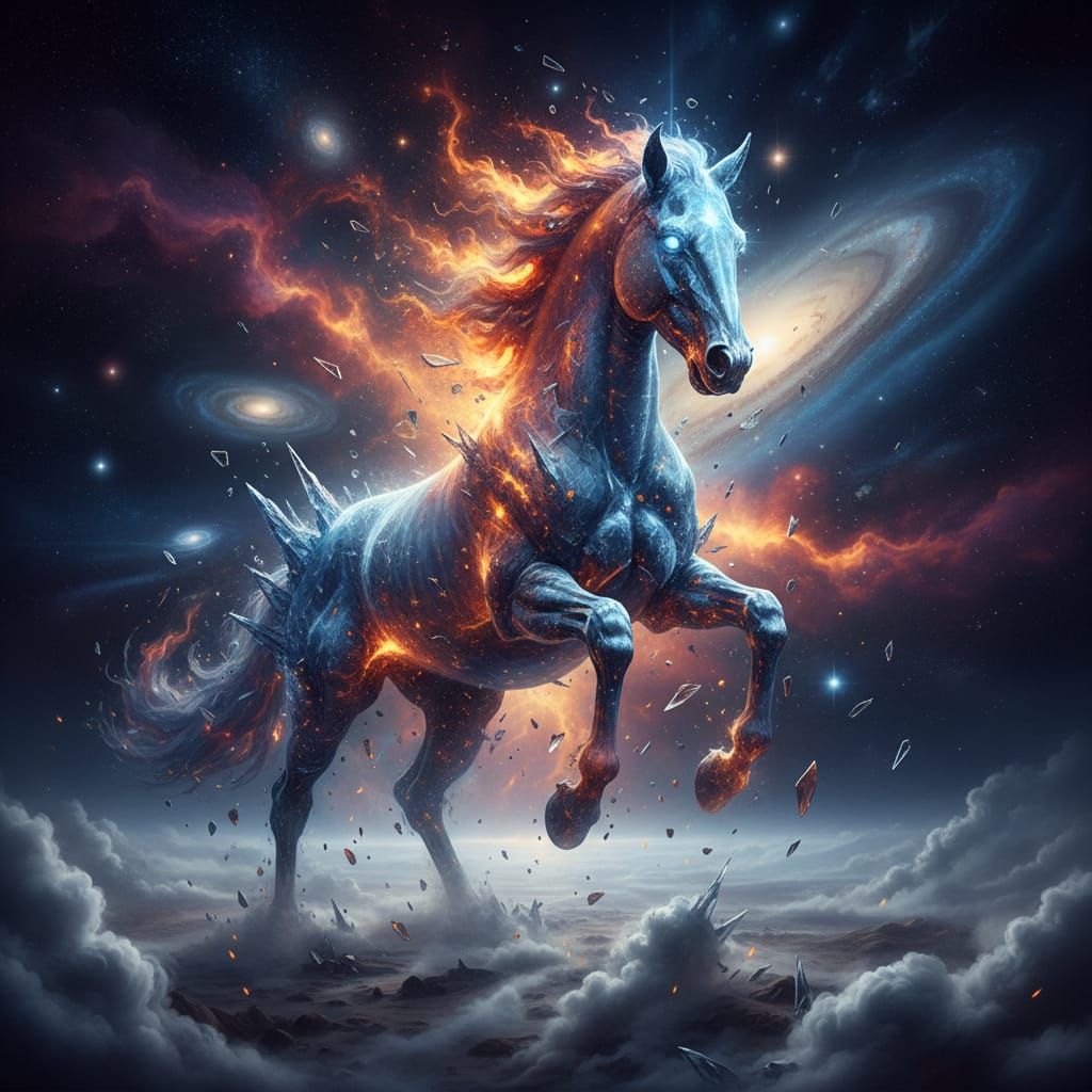 Mythical Horse of Stars, Ice, and Fire