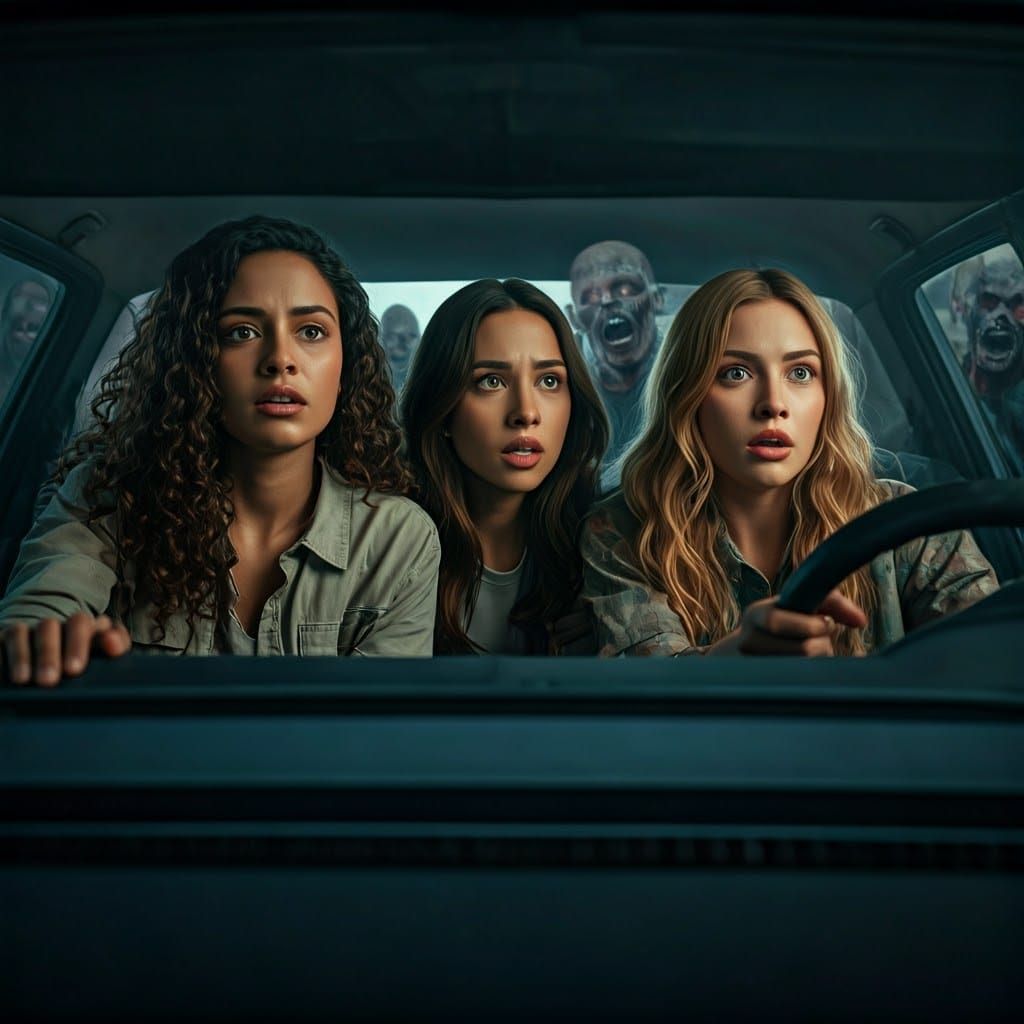 Hyperreal Zombie Car Trap: Mixed Races