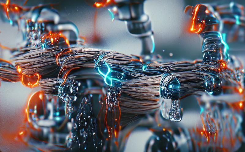 Abstract Liquid Network Flow Illustration