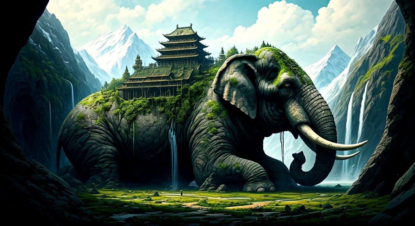 Surreal Stone Elephant Mountain City