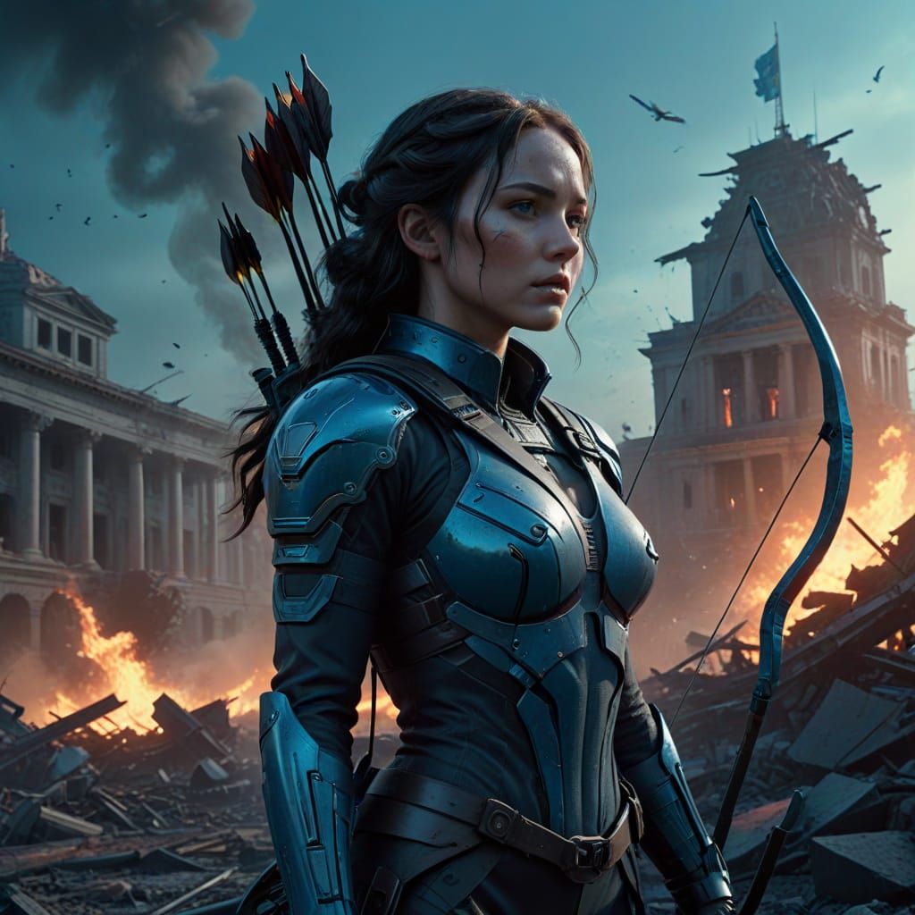 Katniss Everdeen Defies the Capitol in a Dystopian Masterpie...