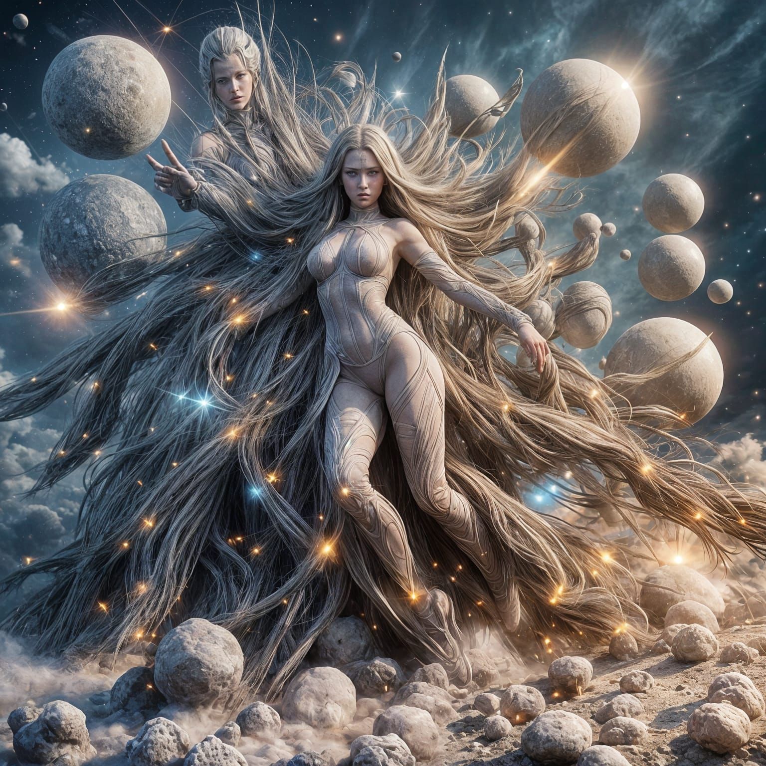 Surrealistic Spirits Soar Through the Cosmos