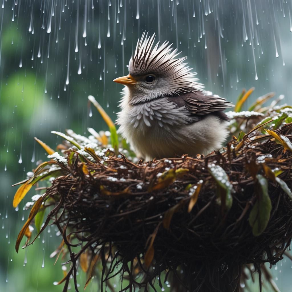 "Hope I get an umbrella with the next worm"