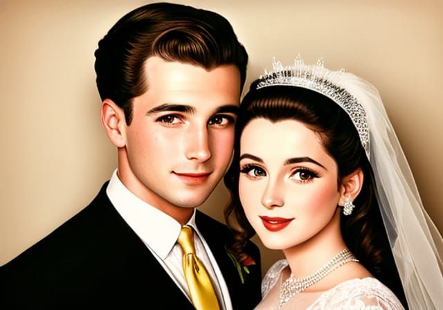 Classic Polish Monidło Portrait with Digital Enhancements