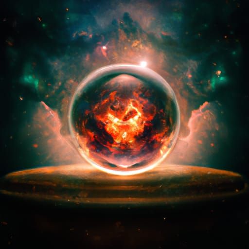 Galaxy in Crystal Ball: Digital Matte Painting