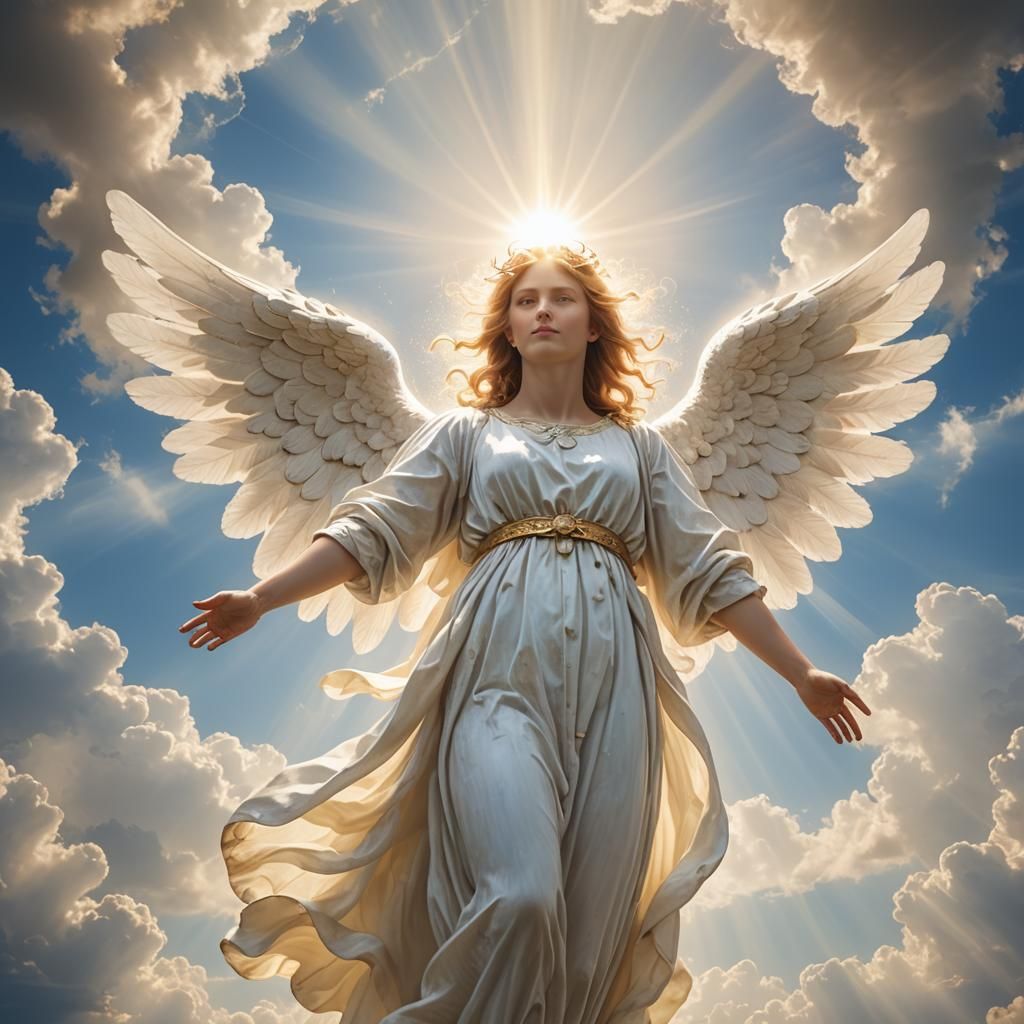 Angel Emerges from Portal in Divine Light