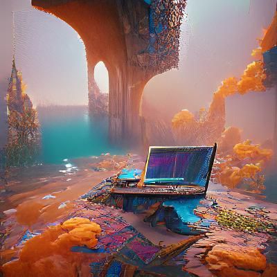 Detailed Computer Matte Painting in Deep Color