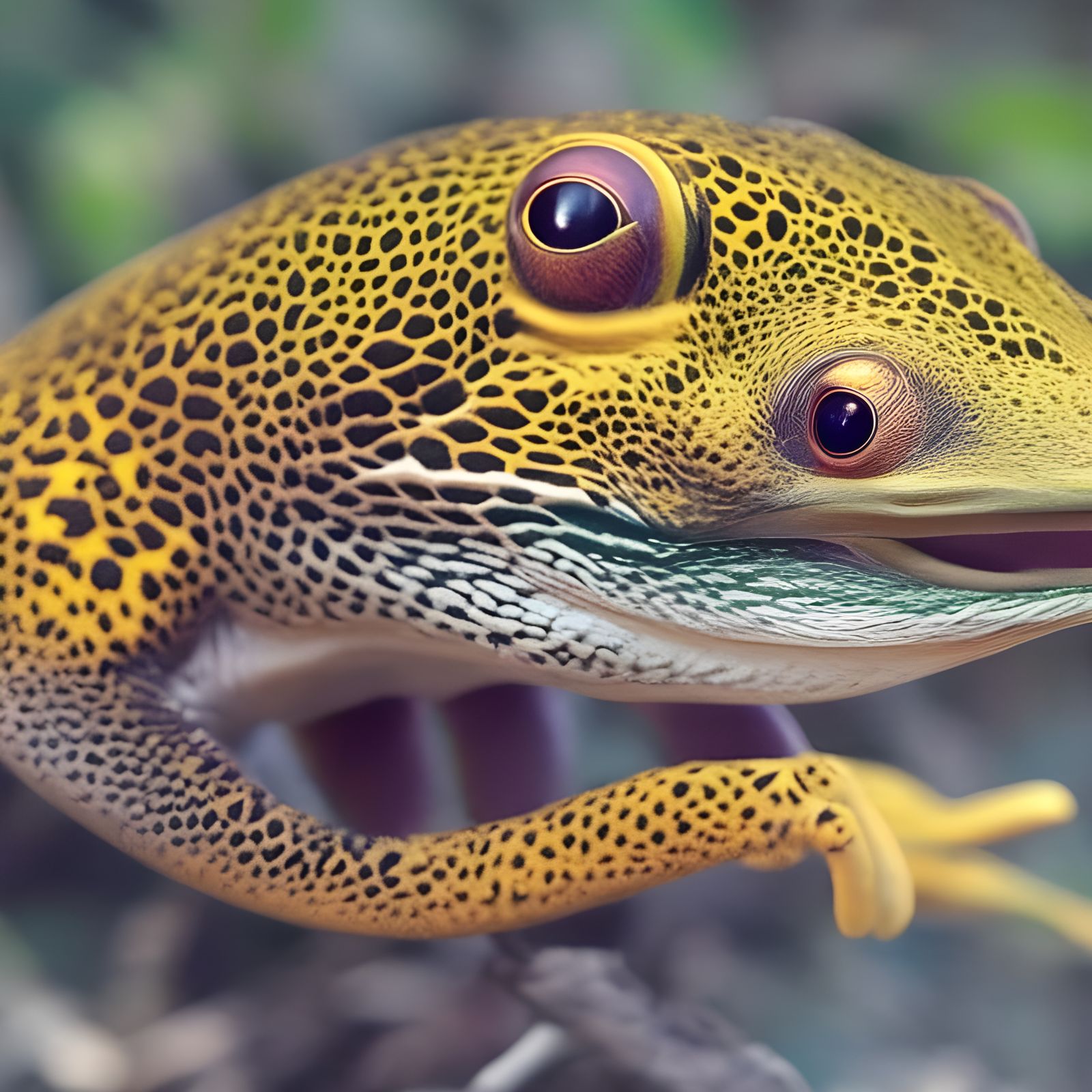 Bizarre Food Restaurant in Hyperrealist Painting Style