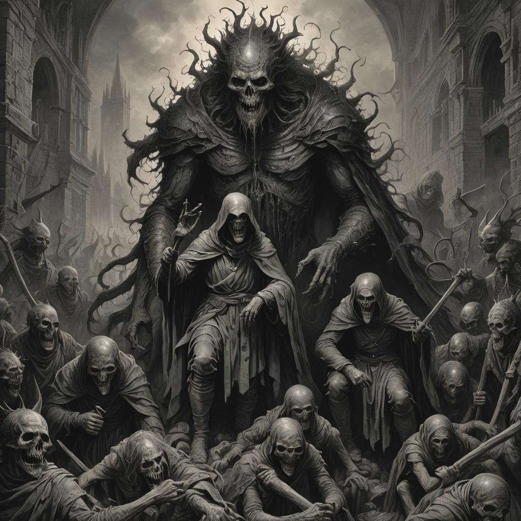 Terrifying Figures Emerging from Darkness