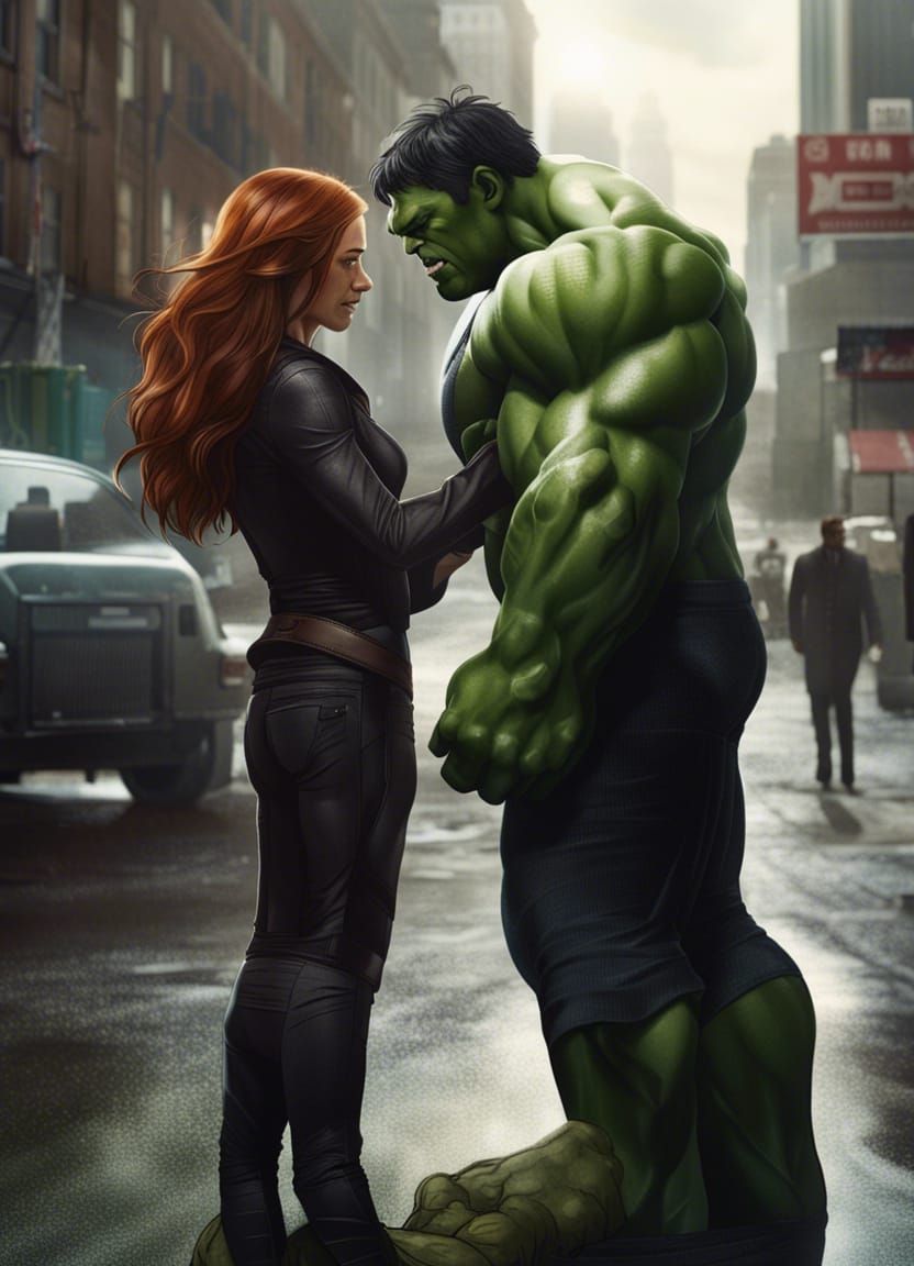 Calminh Friendship of Hulk and Black Widow