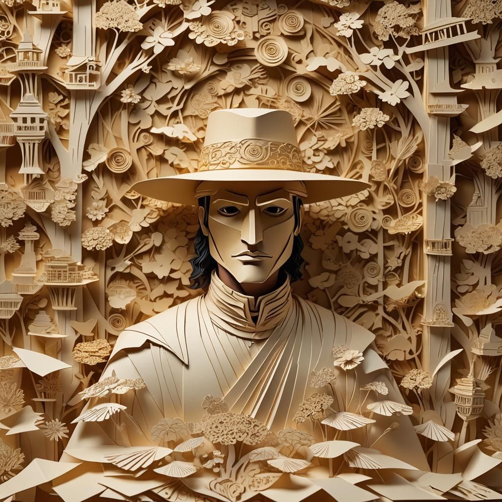 Zorro Attends Grand Banquet in Paper Craft Style