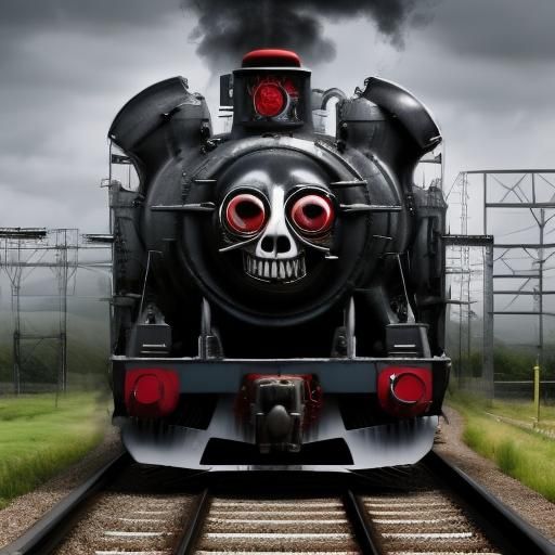 Surreal Devil Train to the Underworld