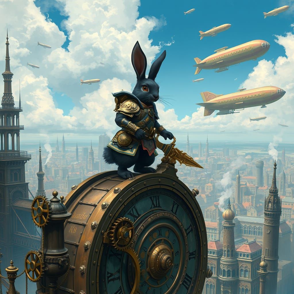 Steampunk Rabbit Explorer in Clockwork City