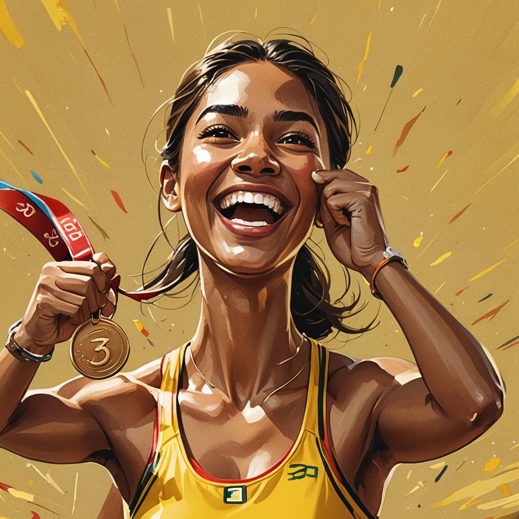 Girl Celebrates 3rd Place in Digital Art Style