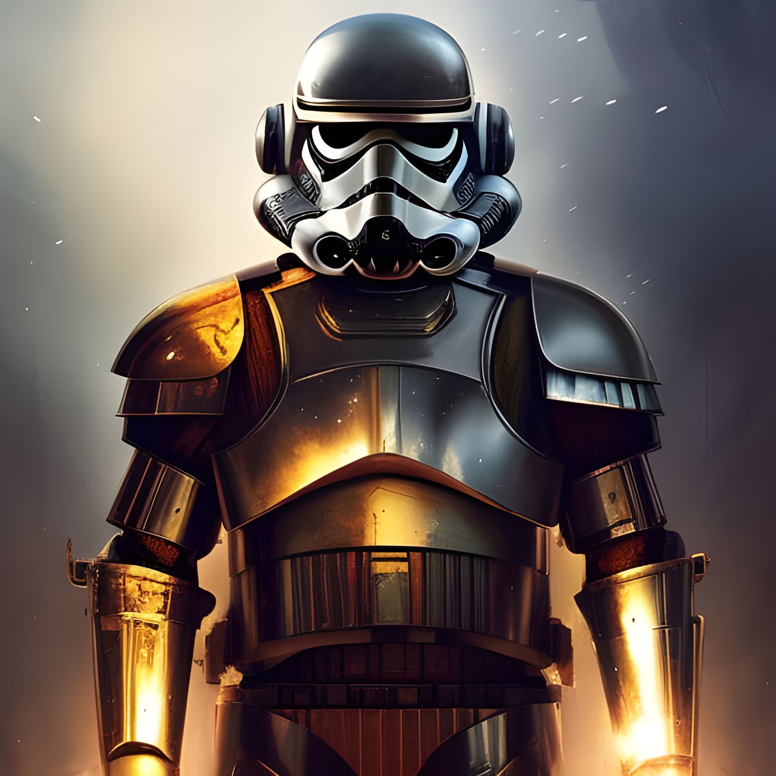 Anthropomorphic Stormtrooper Portrait on Space Station