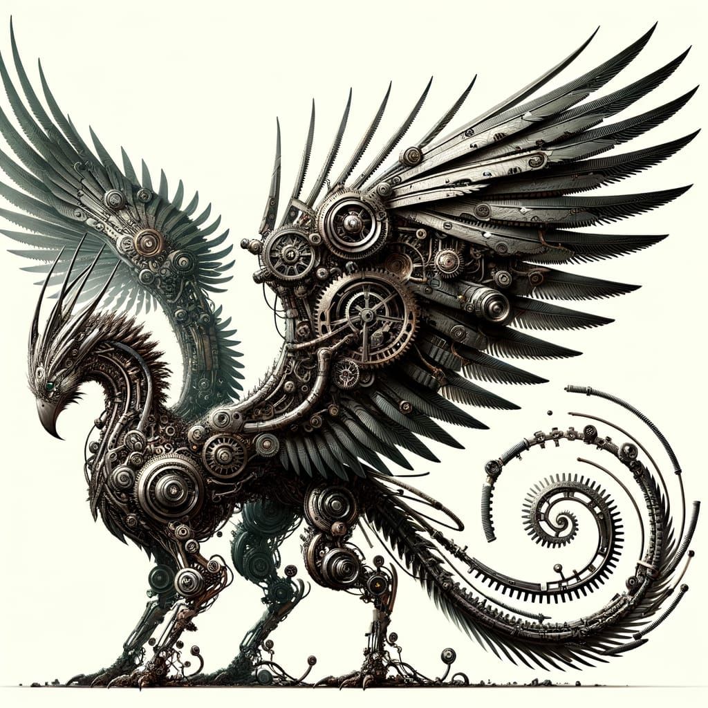 Steampunk Zundlefloox: Mechanical Wings of a Fantasy Creatur...