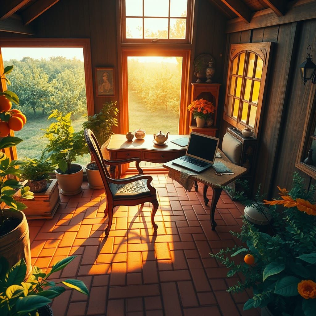 Whimsical Watercolor Farmhouse Sanctuary