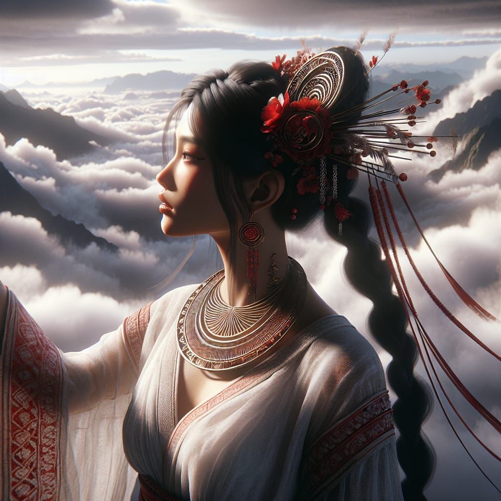 Ethereal Taiwanese Goddess Ascends Western Plains