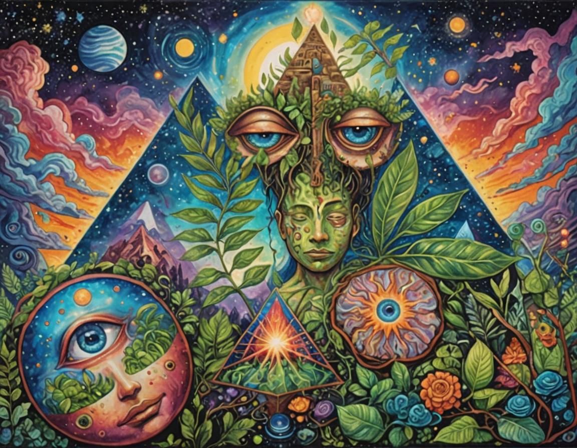 Cosmic Meditation: Surreal Futuristic Digital Art