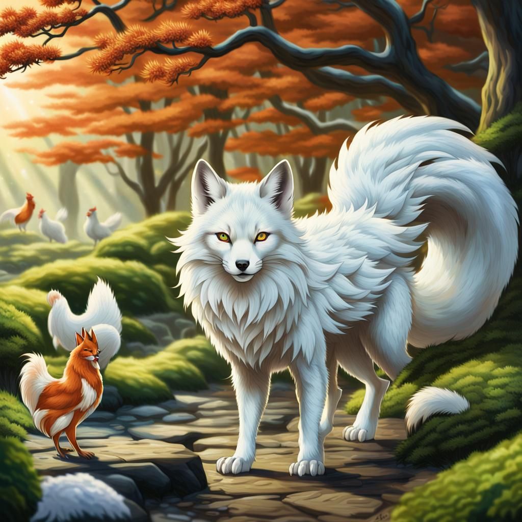 Mystical Kitsune Unveils Secret Garden in Japanese Autumn