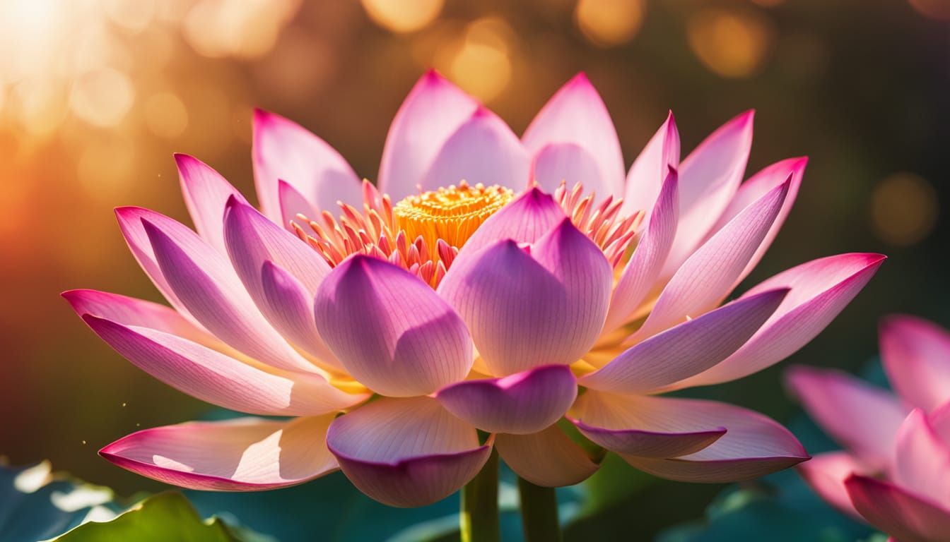 Glowing Triangle Lotus in Splash Art Style