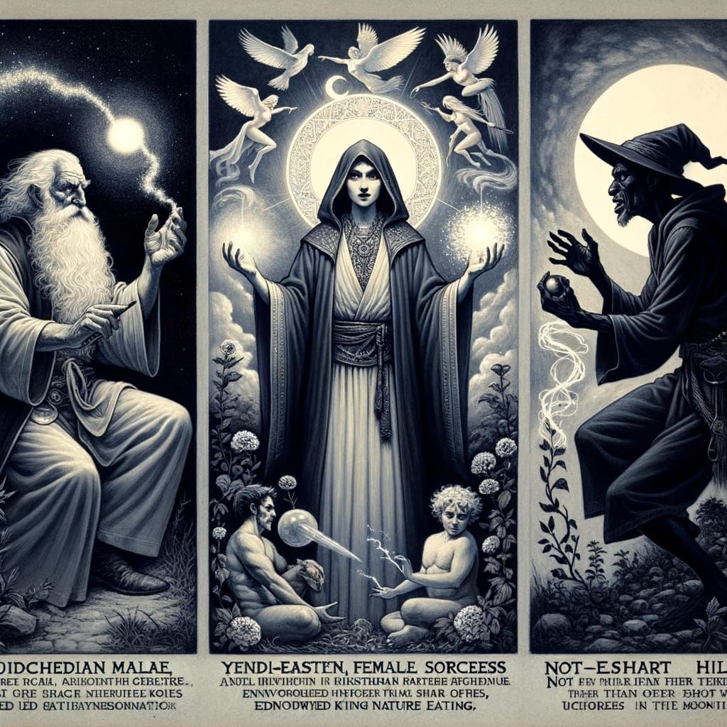 Supernatural Ashcan School Art: Wizards and Mystics in Moonl...