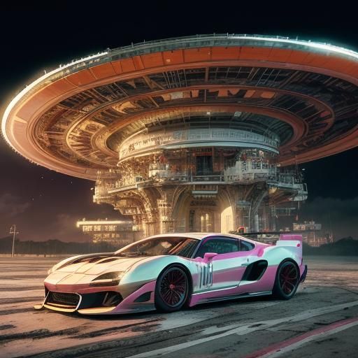Space cars" ， "intricate details, HDR, beautifully shot, hyp...