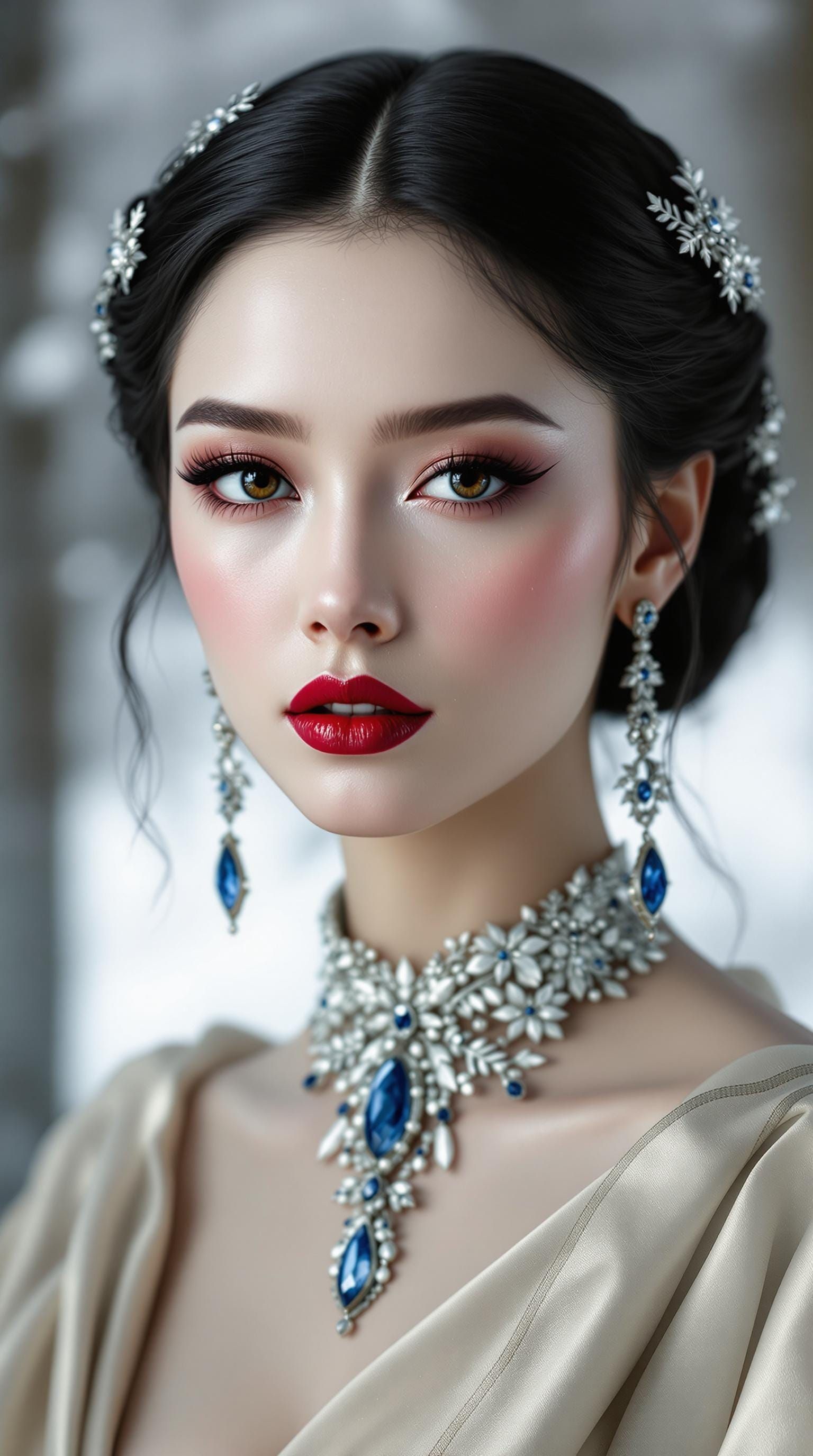 Elegant Woman in Dark Fantasy Portrait Style