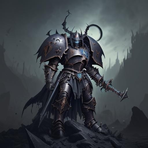 Chaos Knight Warhammer 40K Matte Painting