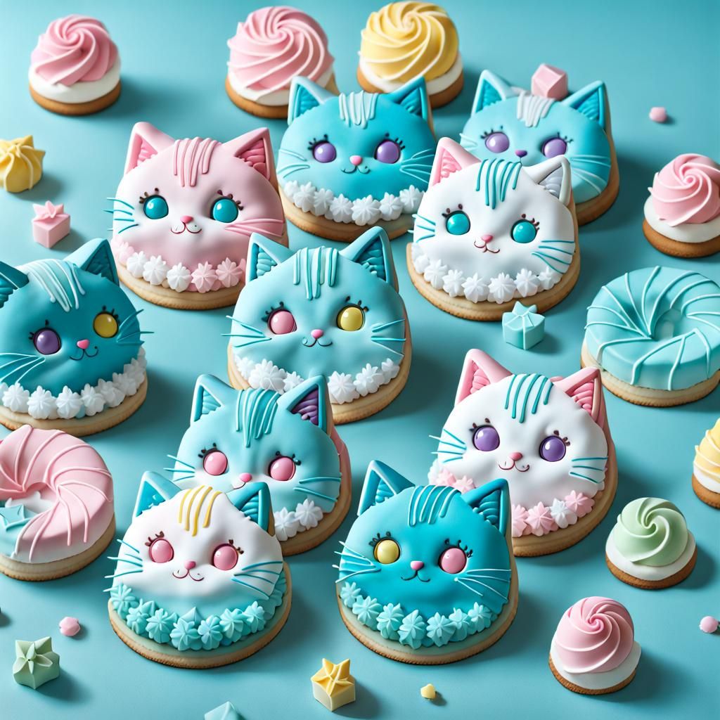 Crystal Cat Critters in Candy Colored Cafe