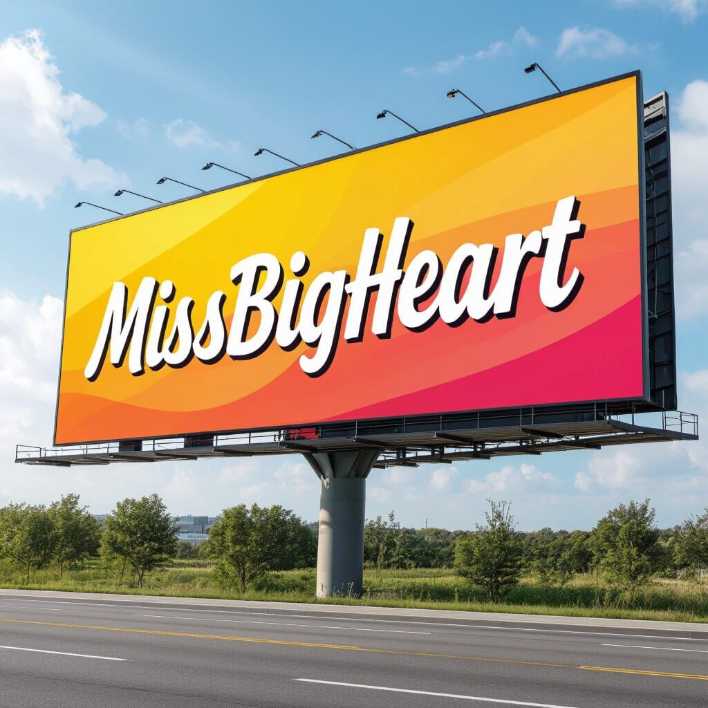 Glossy Billboard in Vibrant Modern Style