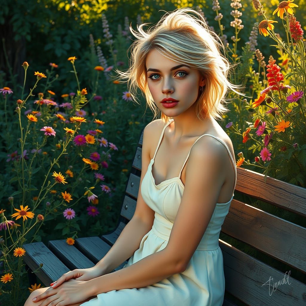 Summer Serenity in Vibrant Garden